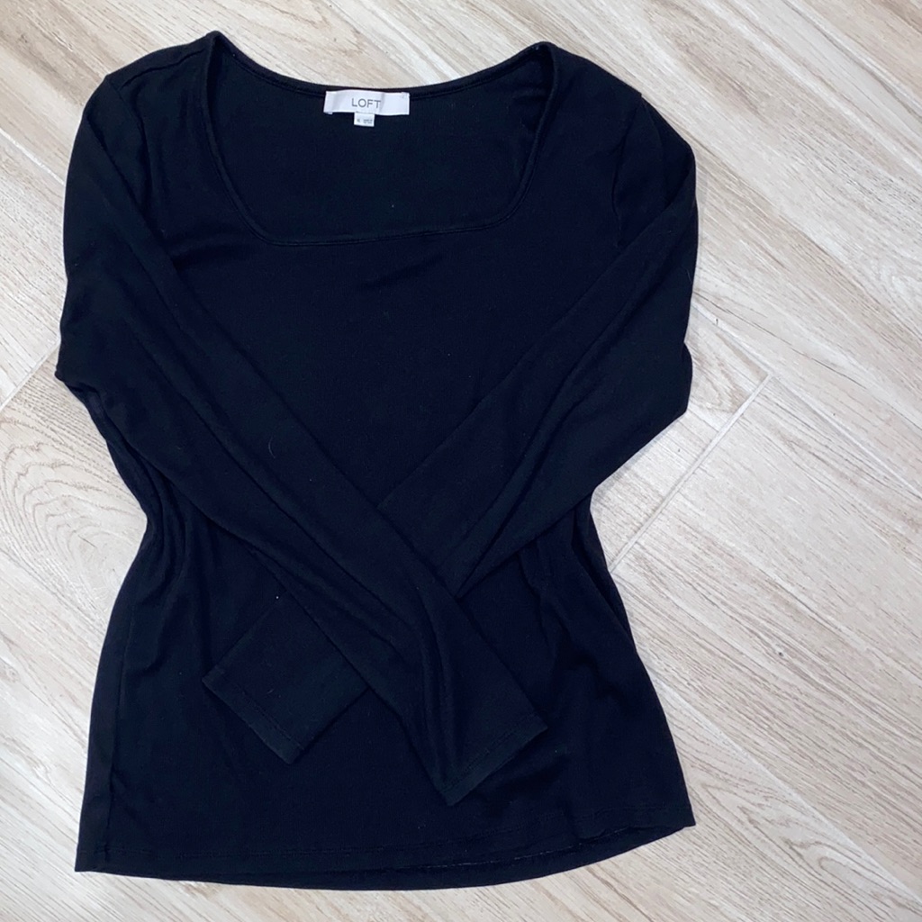 Ribbed Square Neck Basic